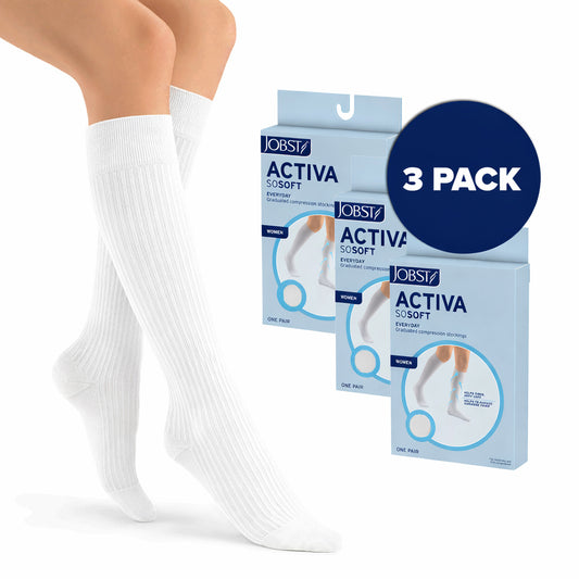 Jobst ACTIVA SoSoft Compression Socks Ribbed 15-20 mmHg 3-Pack - Jobst ACTIVA SoSoft Compression Socks Ribbed 15-20 mmHg 3-Pack