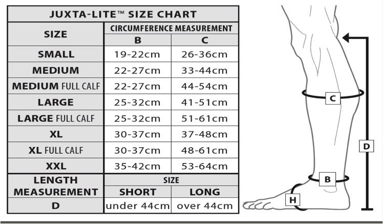 Circaid Measure Guide Circaid Juxta Lite Legging | Ames Walker Low Price Guarantee