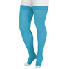 Juzo Soft 2002 Trend Colors Open Toe Thigh Highs w/Silicone Band - 30-40 mmHg Blue Bayou