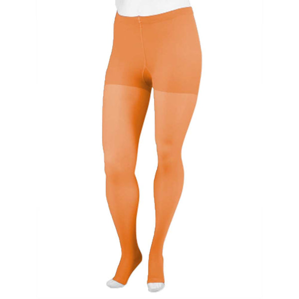 Juzo Soft 2002 Trend Colors Open Toe Pantyhose - 30-40 mmHg Orange Moon
