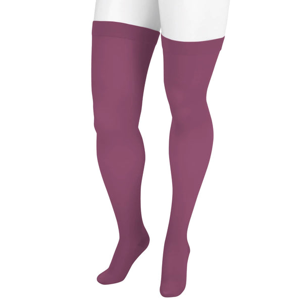  Juzo Soft 2001 Trend Colors Closed Toe Thigh Highs w/Silicone band Purple Rain