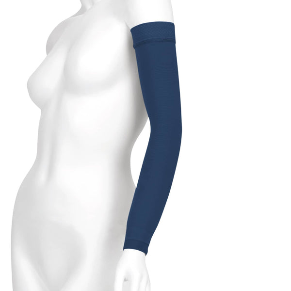 Juzo Soft 2002 Trend Colors Lymphedema Armsleeve w/Silicone Band - 30-40 mmHg Soulful Blue
