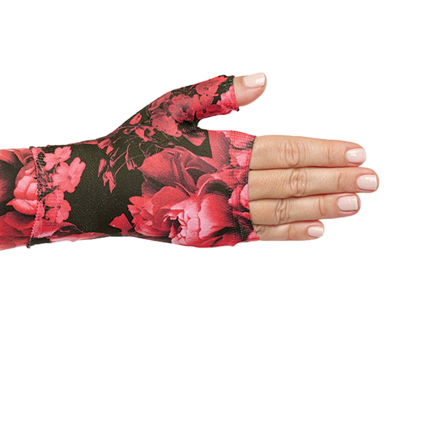 Juzo Soft 2002 Signature Collection Print Gauntlet Red Flower Design