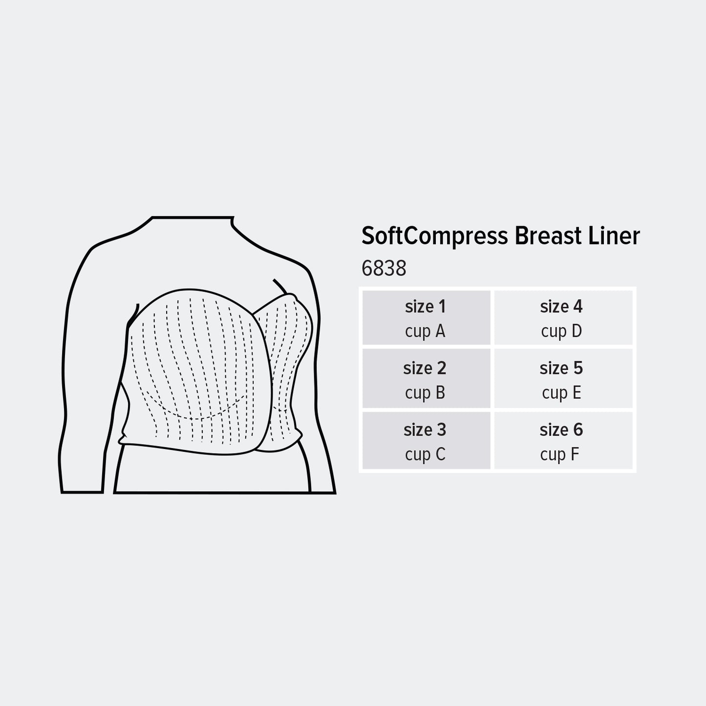 Juzo SoftCompress Liner, Chest size chart