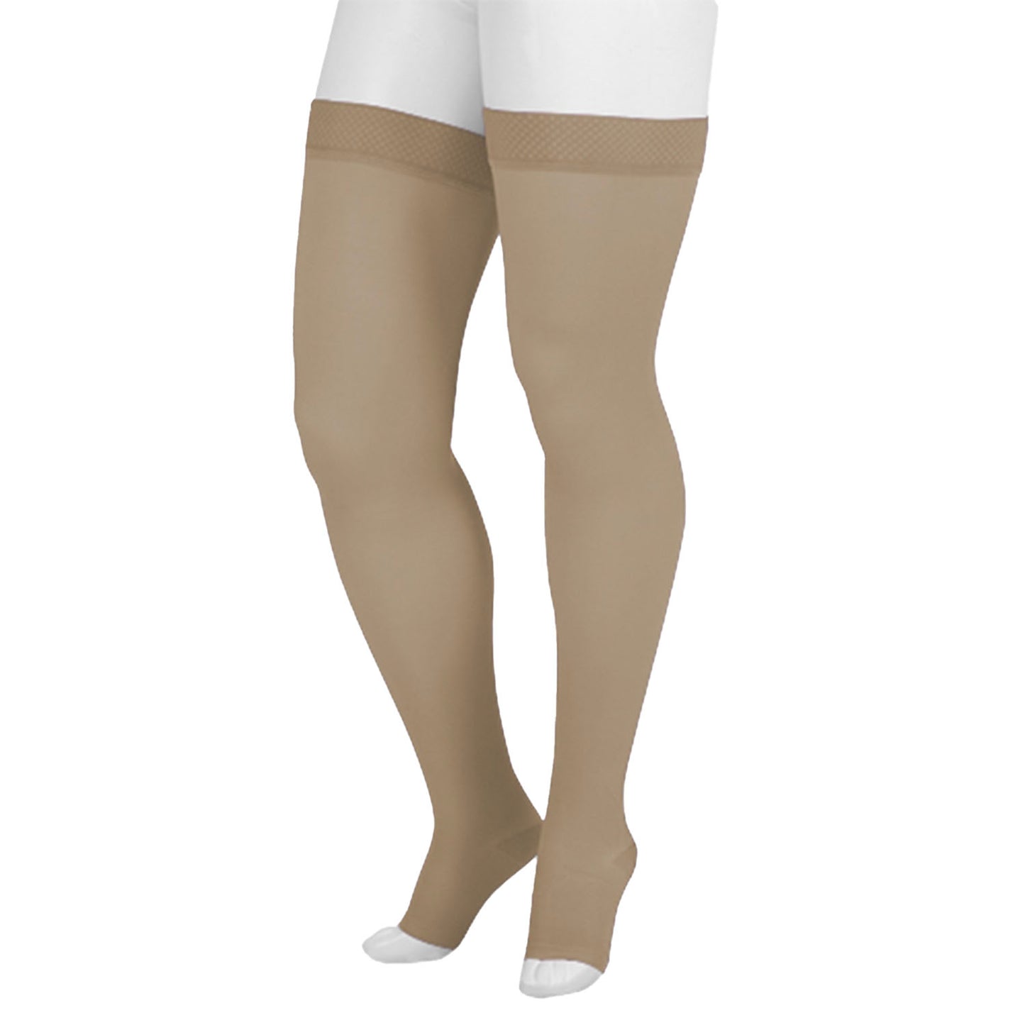 Juzo Soft 2001 Signature Collection Trend Colors Open Toe Thigh Highs w/Silicone band 20-30 mmHg