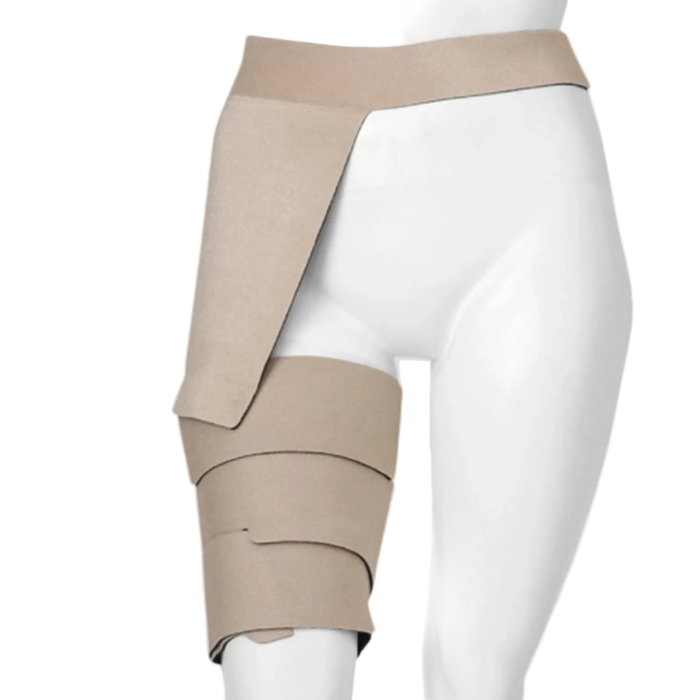 Waist attachment for leg compression wrap