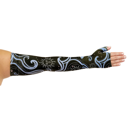 Juzo Soft 2000 Signature Collection Print Arm Sleeve 15-20 mmHg - Juzo Soft 2002 Signature Collection Print Arm Sleeve with blue swirl and sun design