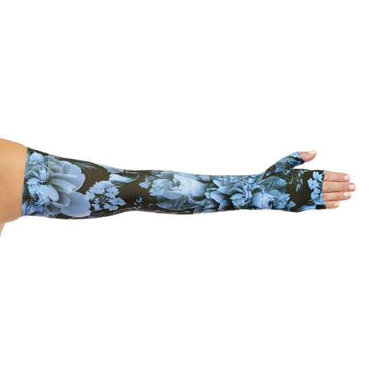 Juzo Soft 2000 Signature Collection Print Arm Sleeve 15-20 mmHg - Juzo Soft 2002 Signature Collection Print Arm Sleeve with Blue Floral Design