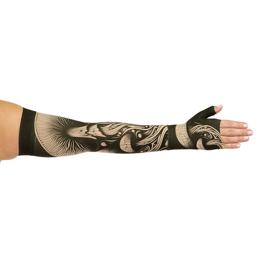 Juzo Soft 2000 Signature Collection Print Arm Sleeve 15-20 mmHg - Juzo Soft 2002 Signature Collection Print Arm Sleeve with mushroom design