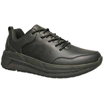 Propet Men's Ultra Leather Sneaker Black Sneaker with laces