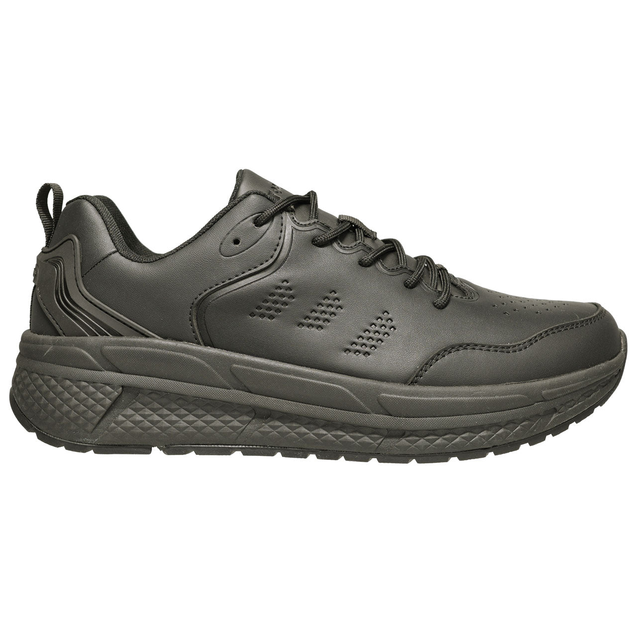 Propet Men's Ultra Leather Sneaker Black Sneaker with laces