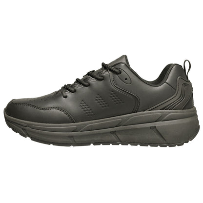 Propet Men's Ultra Leather Sneaker Black Sneaker with laces Side view