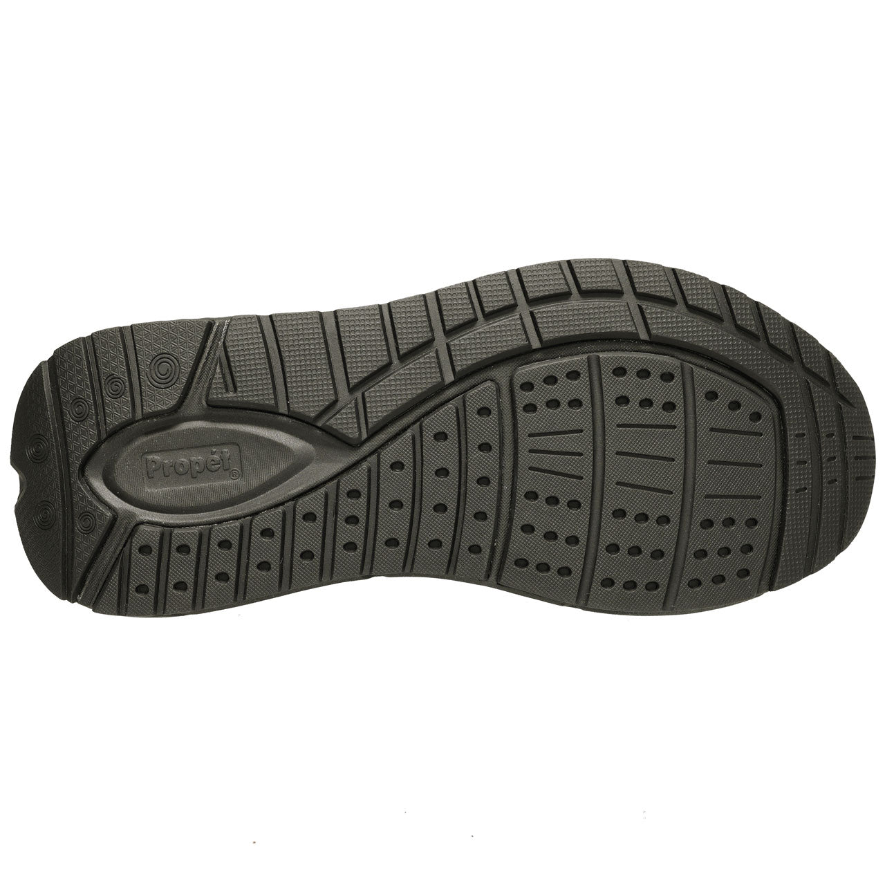 Propet Men's Ultra Leather Sneaker Black Sneaker with laces bottom tread with propet logo