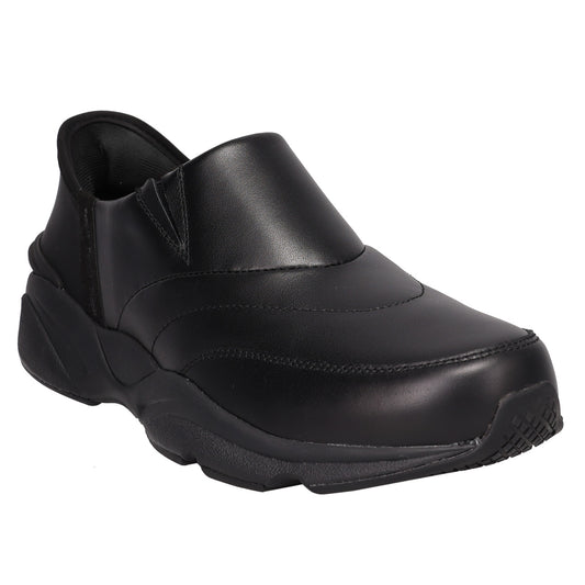 Propet Men's Stability Freestyle Step In Sneaker - Black slip on shoe