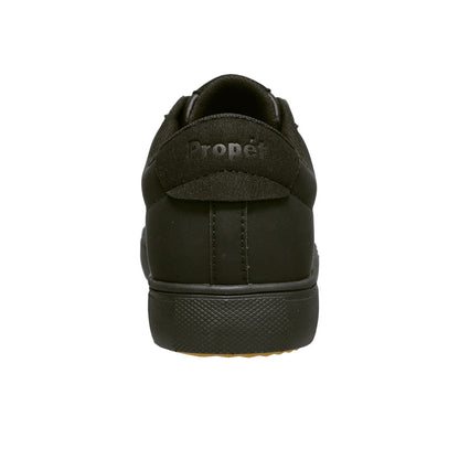 Propet Men's Chad Sneaker Black Lace Up Sneaker Heel with Propet Logo