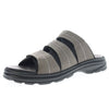 Angled inner side view of the Men's Hatcher Leather Sandal with adjustable straps