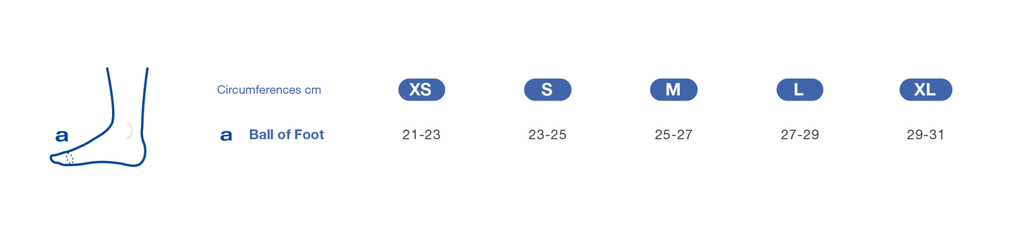 Haddenham Microfine Toe Cap Size Chart