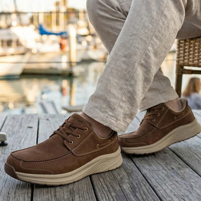 Orthofeet Commander Mens Hands Free Casual Boat Shoe