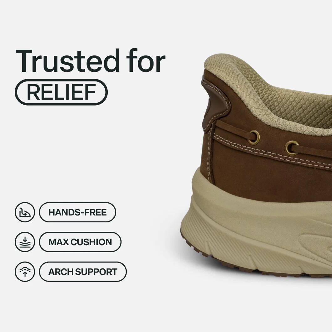 Orthofeet Commander Mens Hands Free Casual Boat Shoe