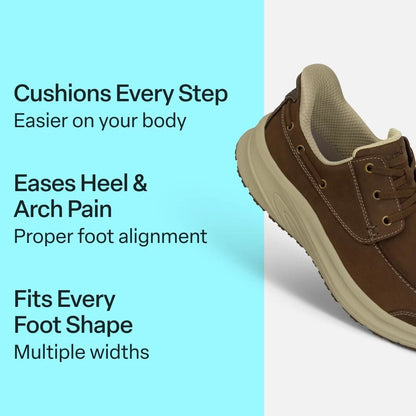 Orthofeet Commander Mens Hands Free Casual Boat Shoe