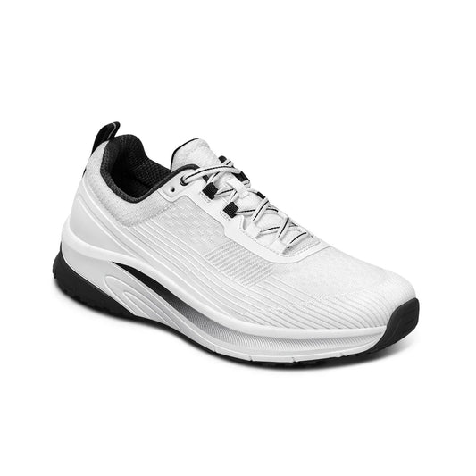 Orthofeet Men's Race Running Shoes - Orthofeet Men's Race Shoe White with Black Accents Running Shoe