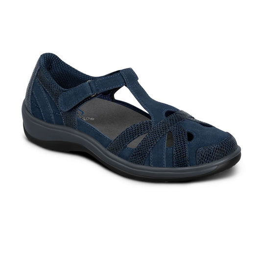 Orthofeet Women's Juno Casual Shoes - Orthofeet Women's Juno Casual Shoes Navy