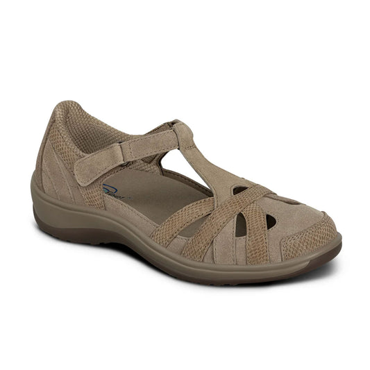 Orthofeet Women's Juno Casual Shoes - Orthofeet Women's Juno Casual Shoes Taupe
