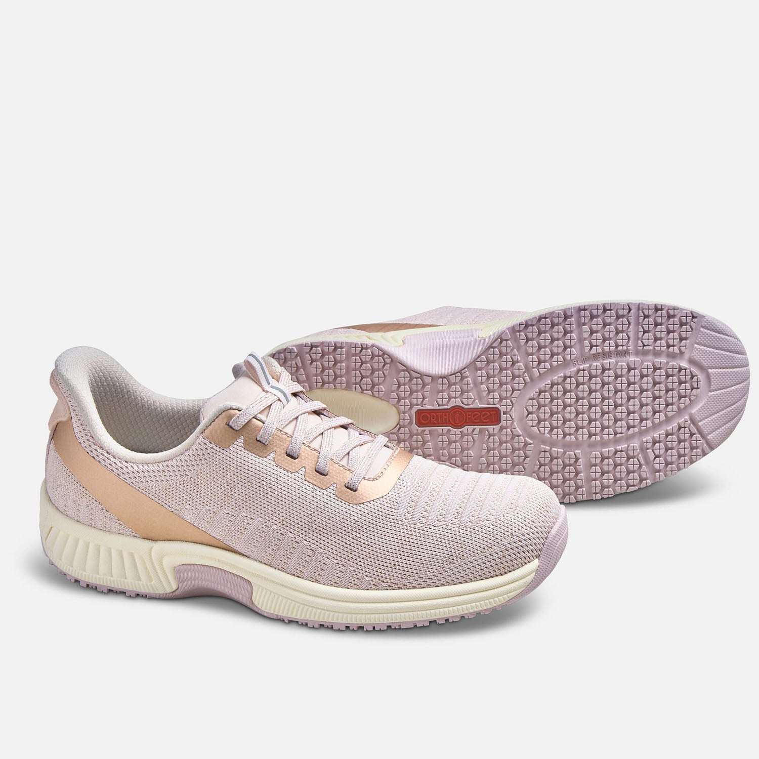 OrthoFeet Kita Hands Free Women Athletic Shoes Rose Gold