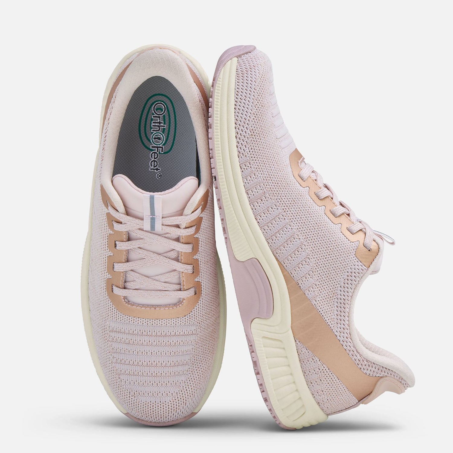 OrthoFeet Kita Hands Free Women Athletic Shoes Rose Gold