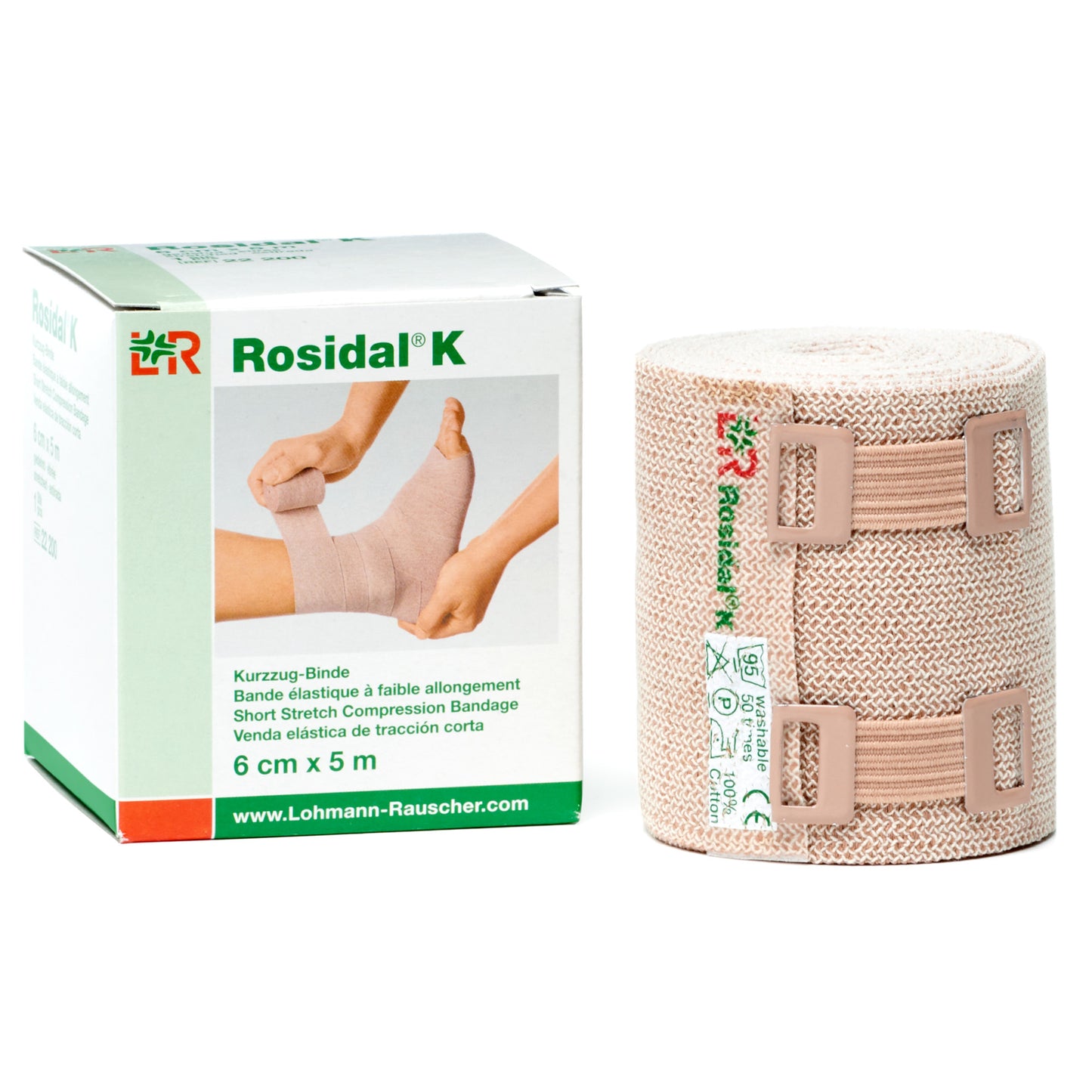 L&R Solaris Rosidal K Short Stretch Compression Bandage Roll