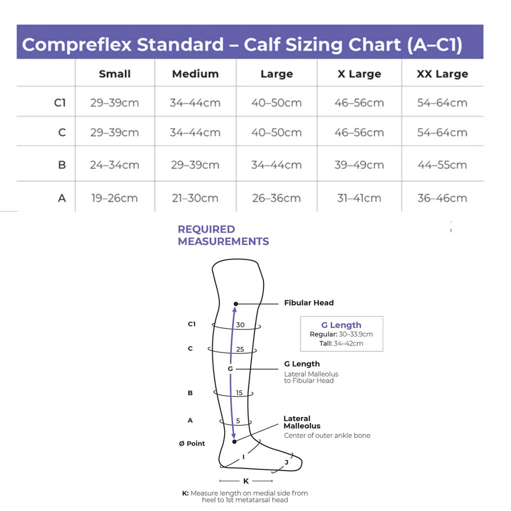 Compreflex Sigvaris Medically Complex Edema Compreflex Standard Calf - 20-50 mmHg ...