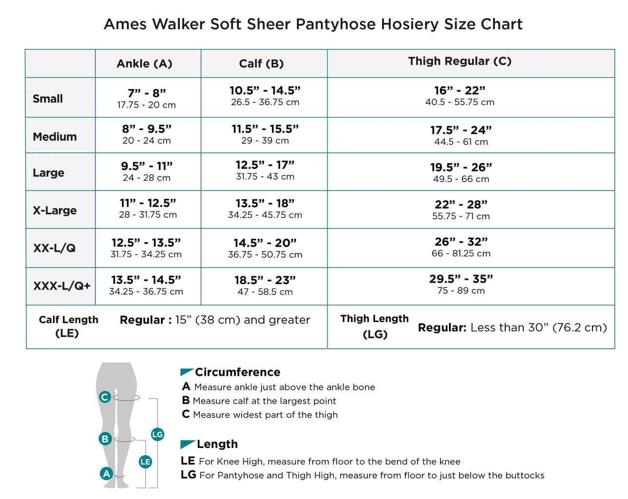 AW Style 78 Soft Sheer Pantyhose - 8-15 mmHg | Ames Walker
