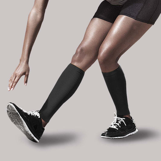 TheraSport by Therafirm Athletic Recovery Sleeves 15-20 mmHg - Black leg sleeve