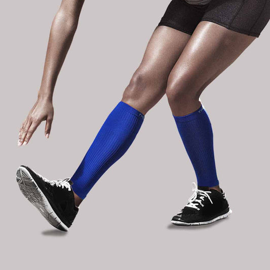 TheraSport by Therafirm Athletic Recovery Sleeves 15-20 mmHg - Blue leg sleeve
