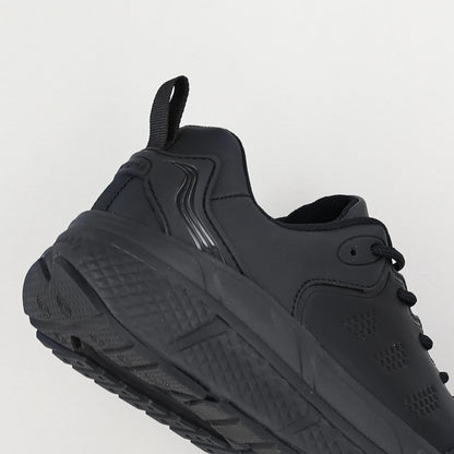 Propet Women's Ultra Leather Sneaker Black with laces