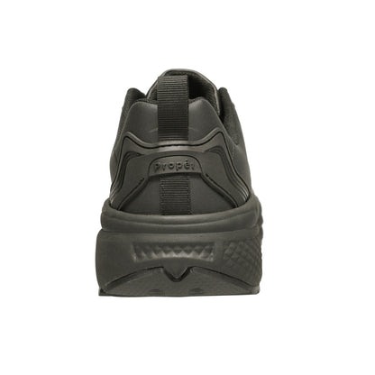 Propet Women's Ultra Leather Sneaker Black with laces