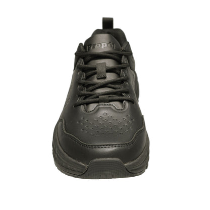 Propet Women's Ultra Leather Sneaker Black with laces