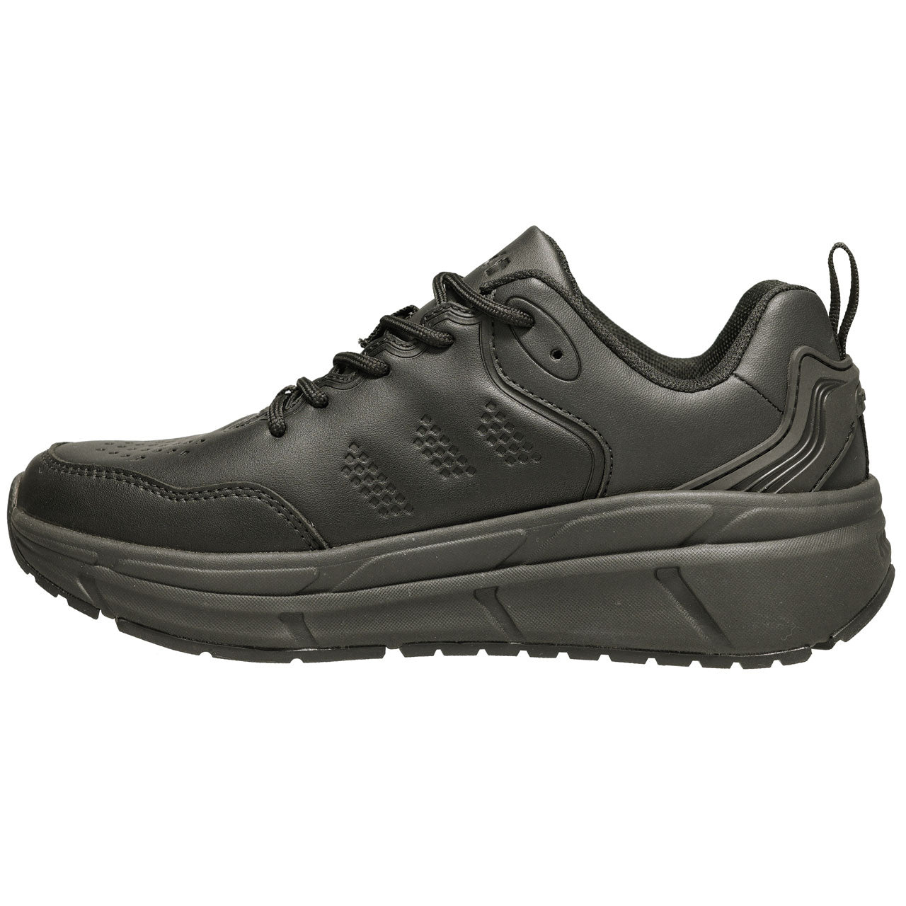 Propet Women's Ultra Leather Sneaker Black with laces