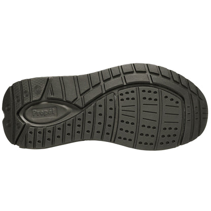 Propet Women's Ultra Leather Sneaker Black with laces