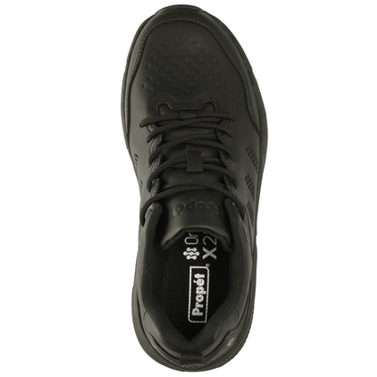 Propet Women's Ultra Leather Sneaker Black with laces