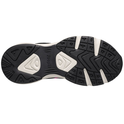Propet Women's Stability Fusion Walking Shoe Black athletic shoe with pink accents 