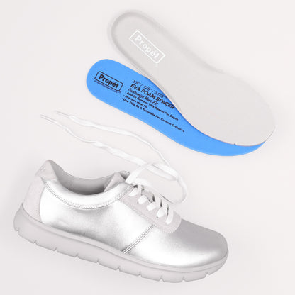 Propet Womens Stella Sneaker Lunar Metallic Insoles