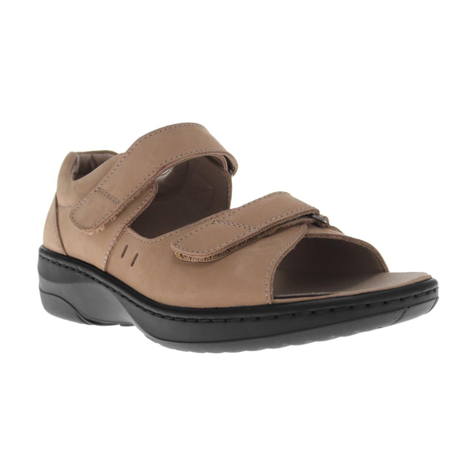 Propet Women's Gemma Sandals Dusty Taupe Nubuck Side