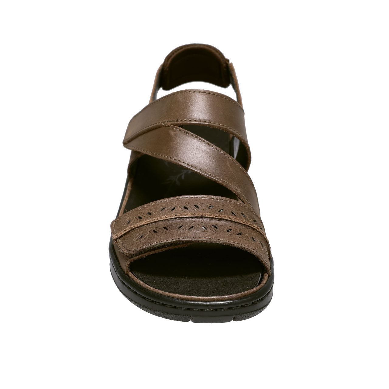 Propet Women's Garnet Leather Sandal Bison Brown
