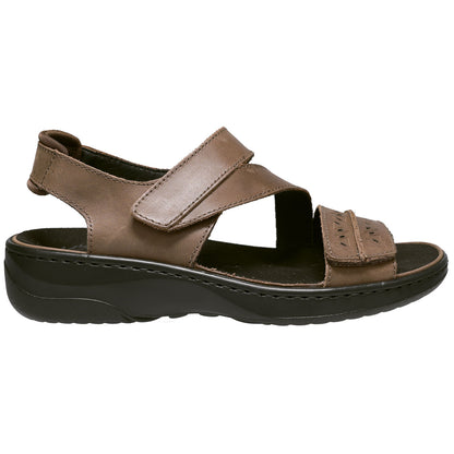 Propet Women's Garnet Leather Sandal Bison Brown