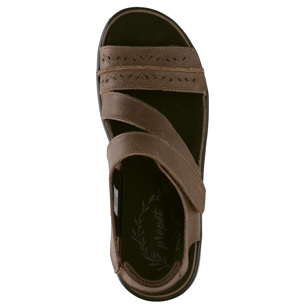 Propet Women's Garnet Leather Sandal Bison Brown