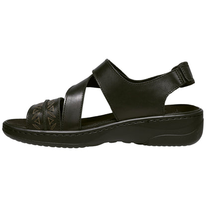 Propet Women's Garnet Leather Sandal Black