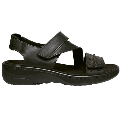 Propet Women's Garnet Leather Sandal Black