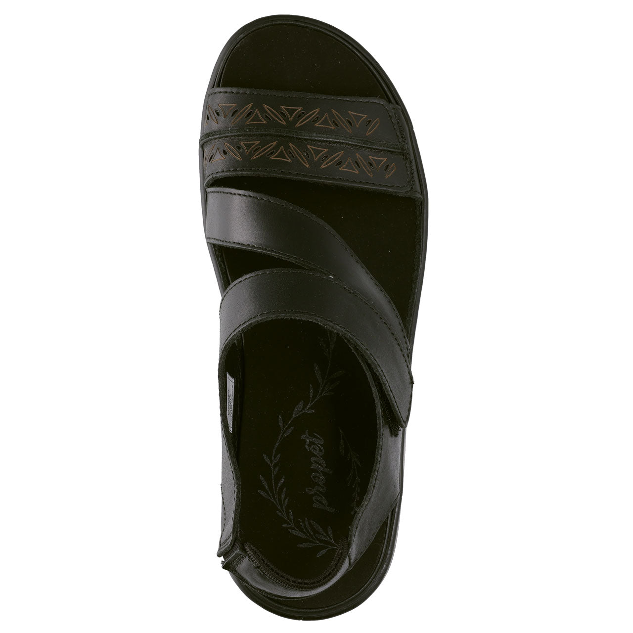 Propet Women's Garnet Leather Sandal Black