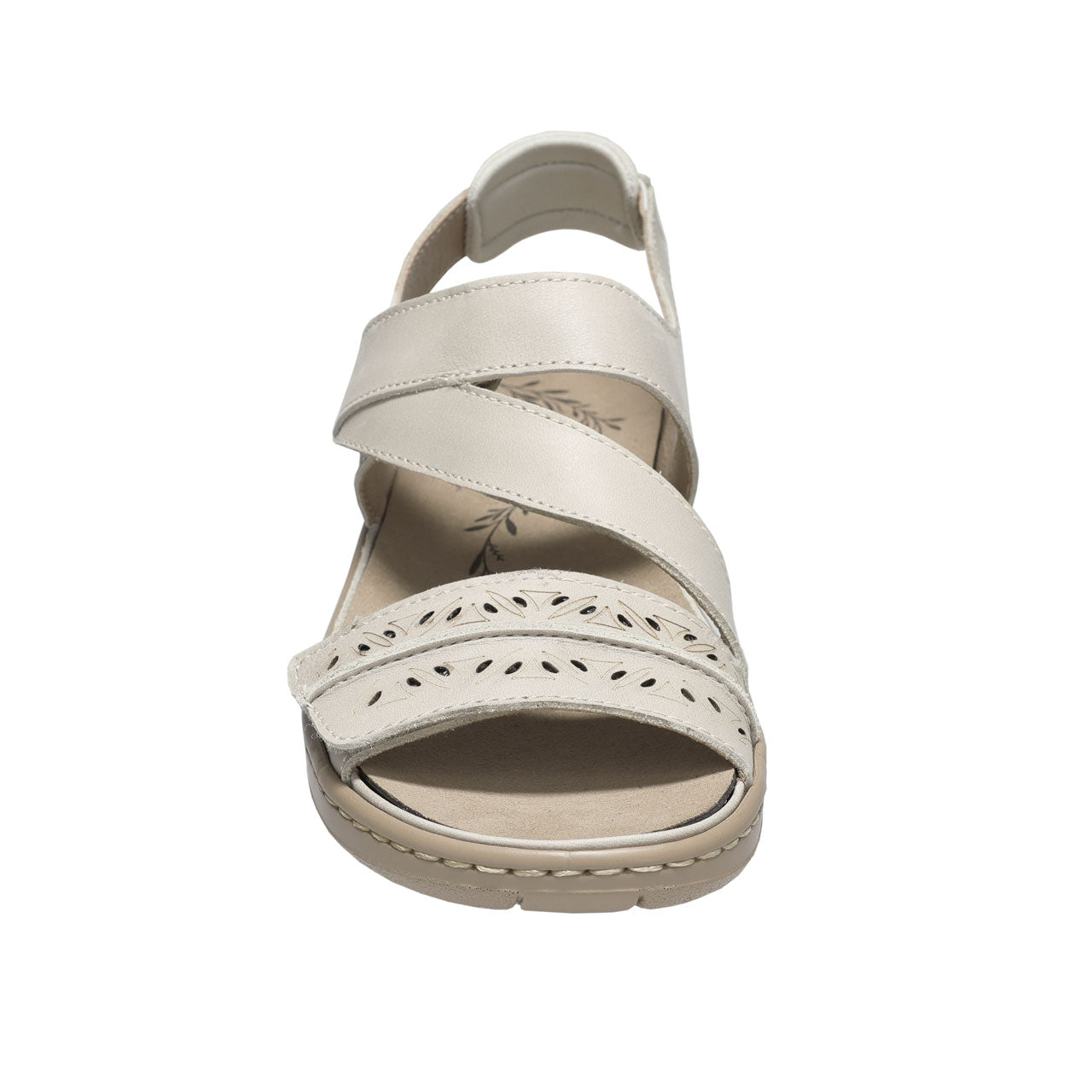 Propet Women's Garnet Leather Sandal Bone White